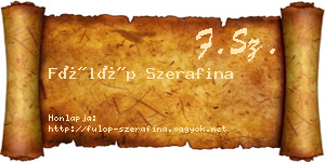 Fülöp Szerafina névjegykártya